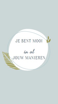 Mooi in al je manieren blue organic-simple