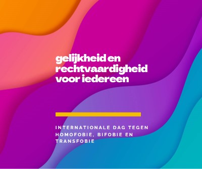 Ere internationale dag tegen homofobie purple modern-bold