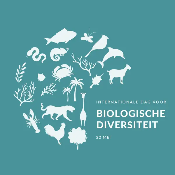 Wereld biodiversiteitsdag vieren blue modern-simple