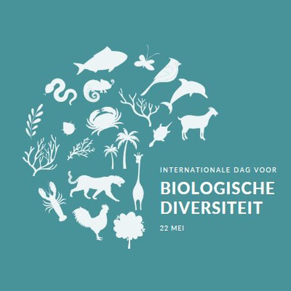 Wereld biodiversiteitsdag vieren blue modern-simple