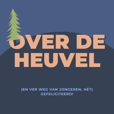 Over de heuvel blue modern-bold