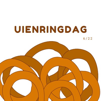 Ringen per dozijn orange whimsical-line