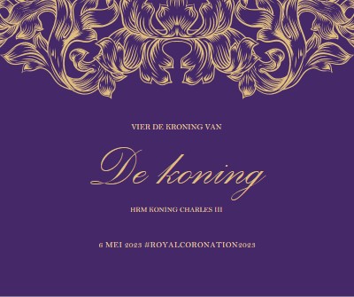 Een kroning die geschikt is voor een koning purple modern-simple