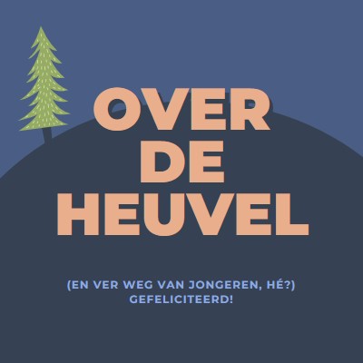 Over de heuvel blue modern-bold