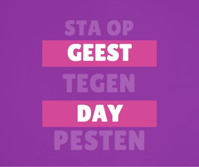 Opstaan tegen pesten purple modern-bold