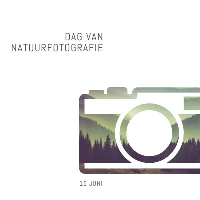 Dag van natuurfotografie white modern-simple