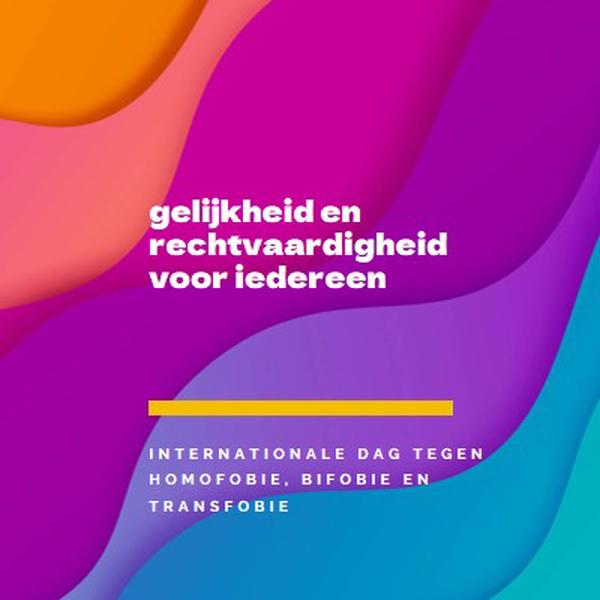 Ere internationale dag tegen homofobie purple modern-bold