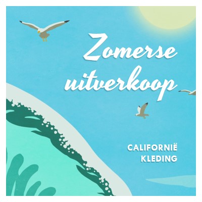 Aankondiging zomeraankondiging blue vintage-retro