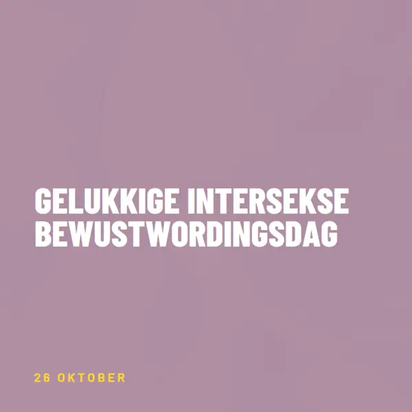 Happy Intersex Awareness Day purple modern-bold