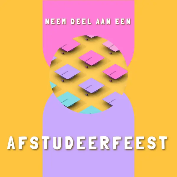 Deelnemen aan de afstudeerviering yellow whimsical-color-block