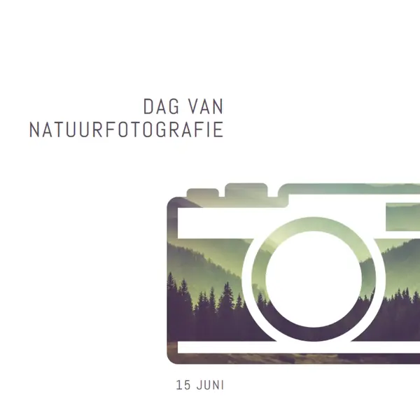 Dag van natuurfotografie white modern-simple