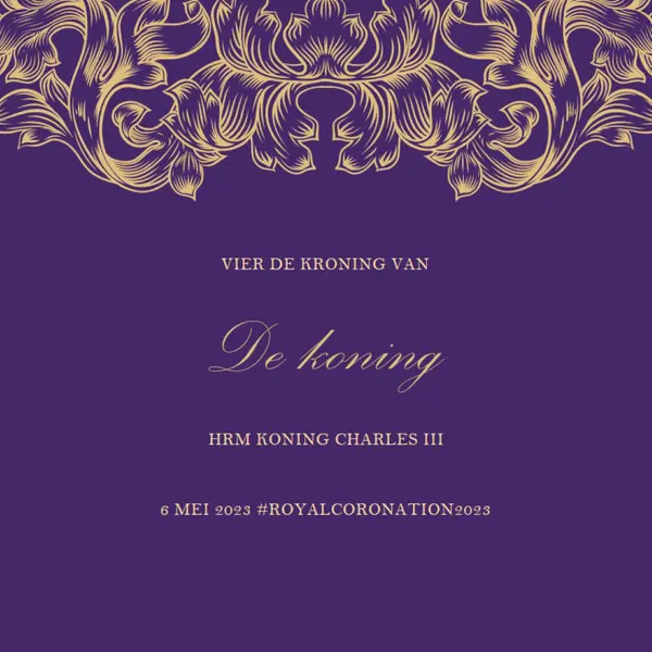 Een kroning die geschikt is voor een koning purple modern-simple