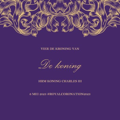 Een kroning die geschikt is voor een koning purple modern-simple