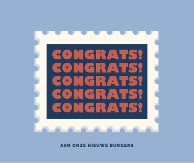 Gefelicit met onze nieuwe burgers blue modern-simple