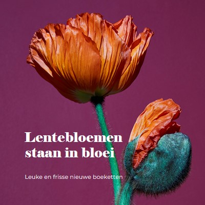 Verse bloemen purple modern-simple