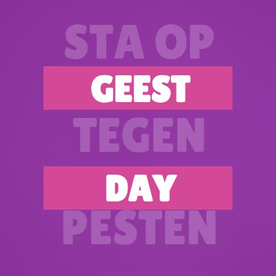 Opstaan tegen pesten purple modern-bold