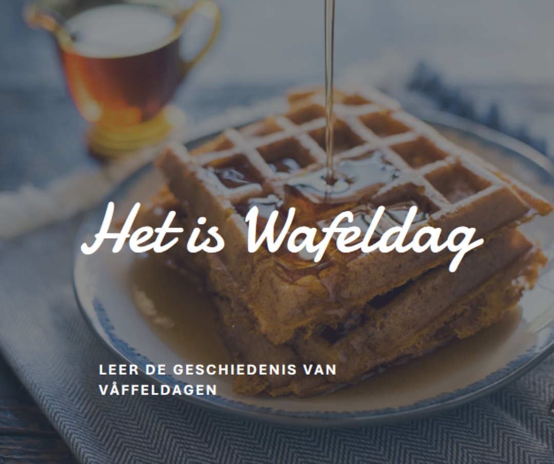 Het is Wafeldag blue modern-simple