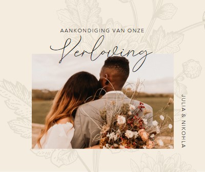 Aankondiging van afspraak white vintage-botanical