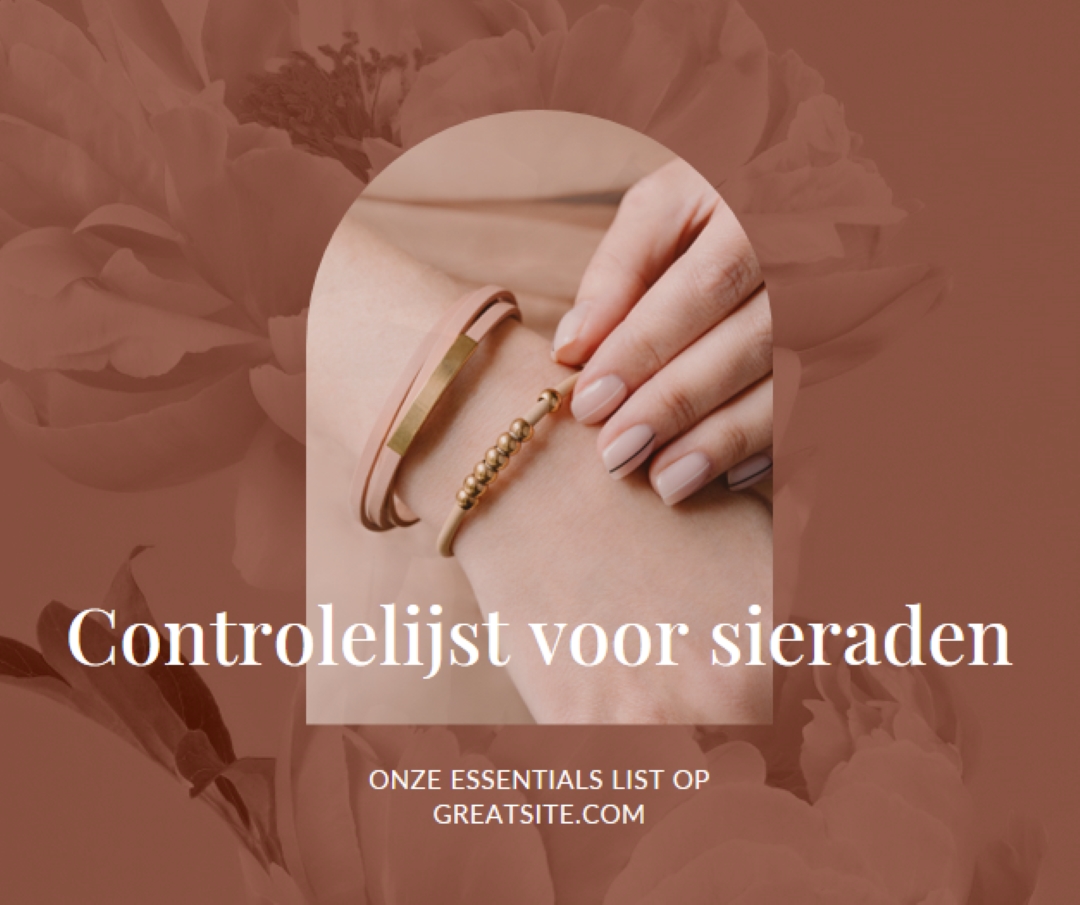 Controlelijst voor sieraden pink organic-boho