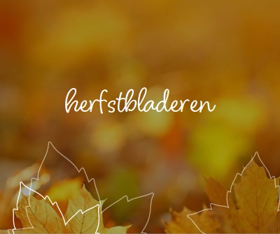 Herfstbladeren orange organic-simple