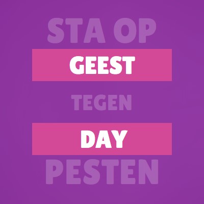 Opstaan tegen pesten purple modern-bold