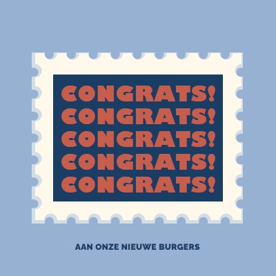 Gefelicit met onze nieuwe burgers blue modern-simple