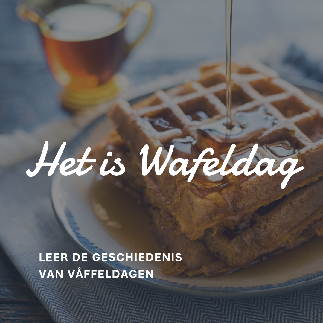 Het is Wafeldag blue modern-simple