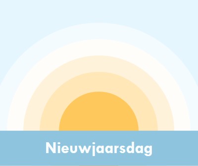 Nieuwjaarsdag zon blue modern-simple