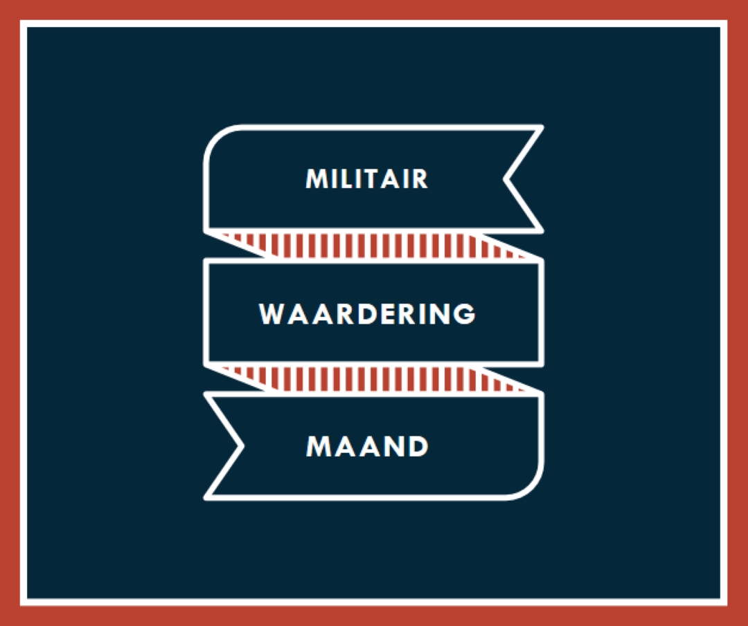 Militaire waarderingsmaand vieren blue modern-simple