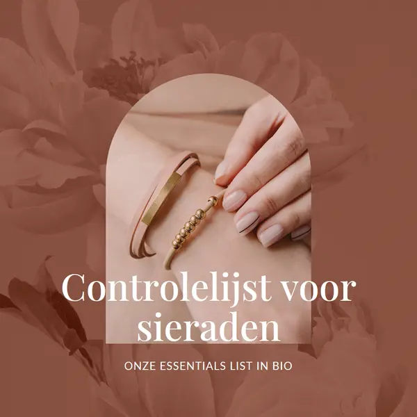 Controlelijst voor sieraden pink organic-boho