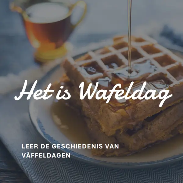 Het is Wafeldag blue modern-simple