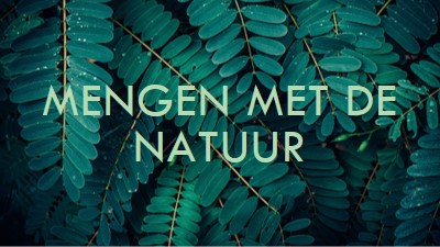 Mengen met de natuur green modern-simple