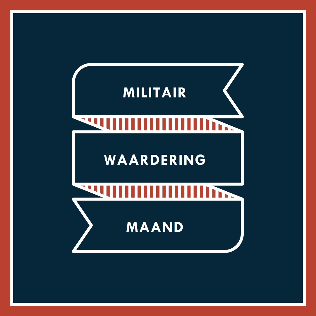 Militaire waarderingsmaand vieren blue modern-simple