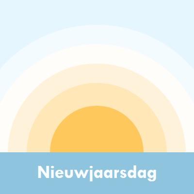 Nieuwjaarsdag zon blue modern-simple