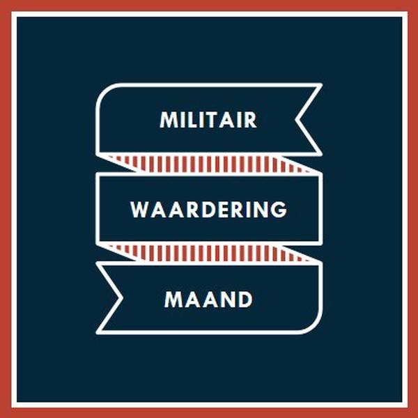 Militaire waarderingsmaand vieren blue modern-simple