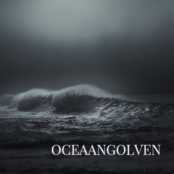 Donkere oceaangolven gray modern-simple