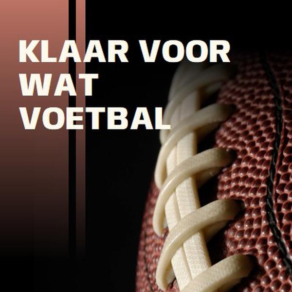 Klaar voor wat voetbal brown modern-simple