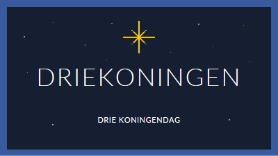 Driekoningen observeren blue modern-simple