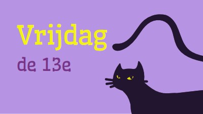 Vrijdag de dertiende purple organic-simple