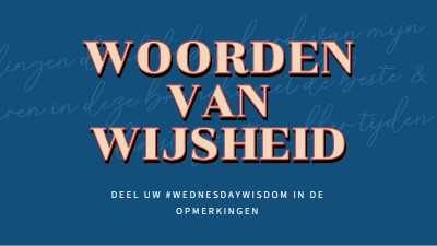 Woord aan de wijs blue modern-simple