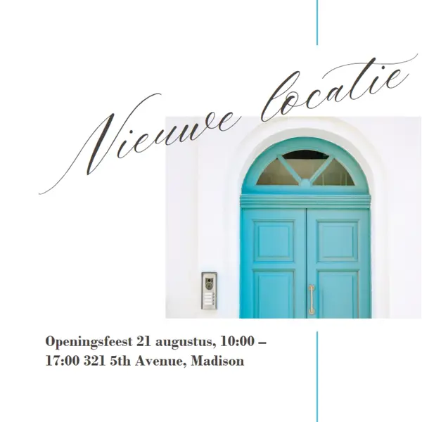 Verhuisfeest white modern-simple