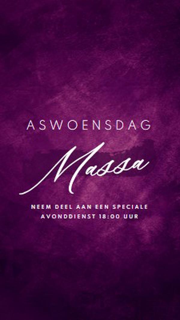 Aswoensdagmassa purple modern-simple