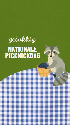 Gelukkige nationale picknickdag green whimsical-color-block