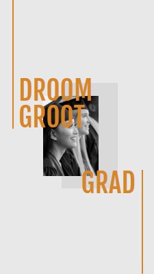 Droom groot, afgestudeerd gray modern-bold