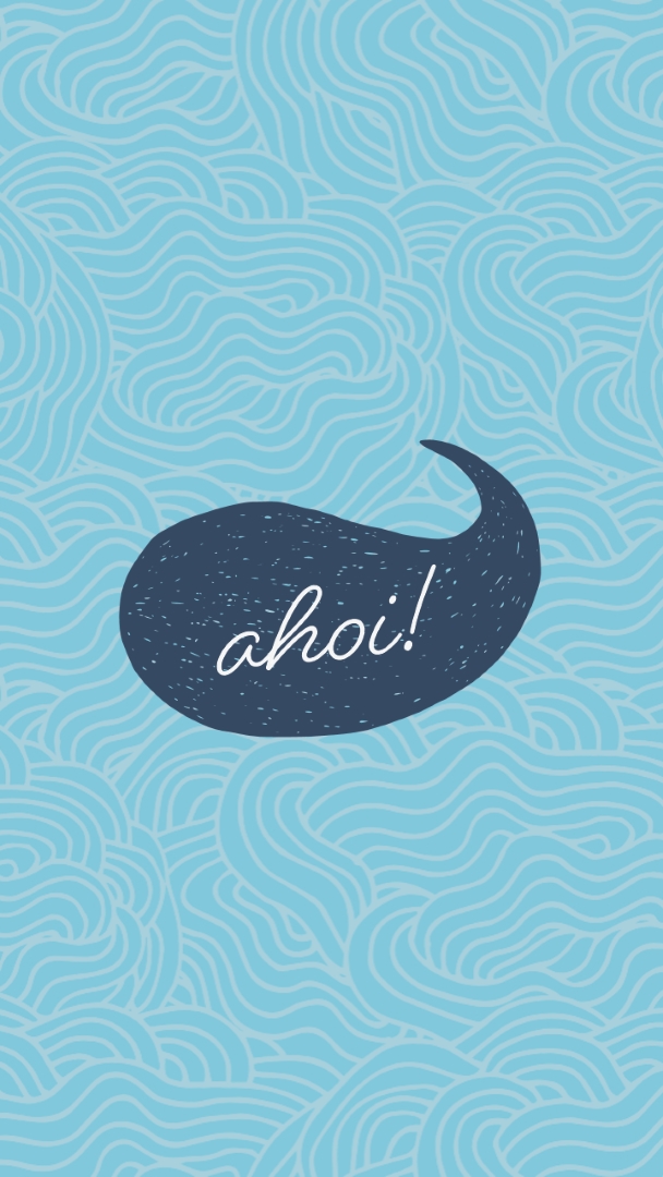 Hallo matroos blue whimsical-line
