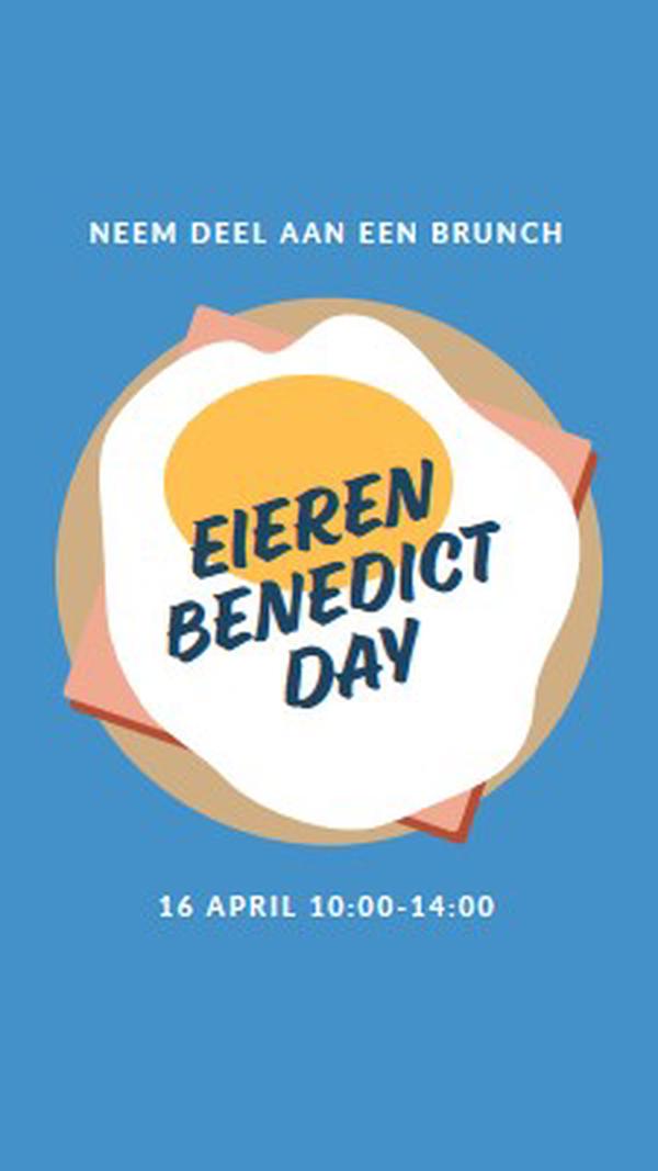 Eieren Benedict Day blue whimsical-color-block