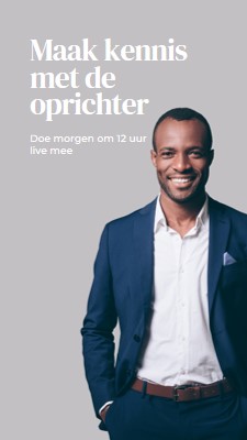 Maak kennis met de oprichter gray modern-simple