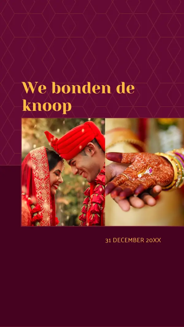 We bonden de knoop red modern-simple