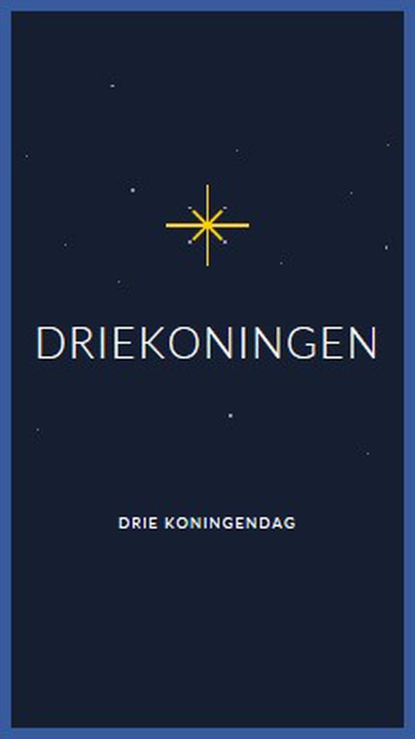 Driekoningen observeren blue modern-simple