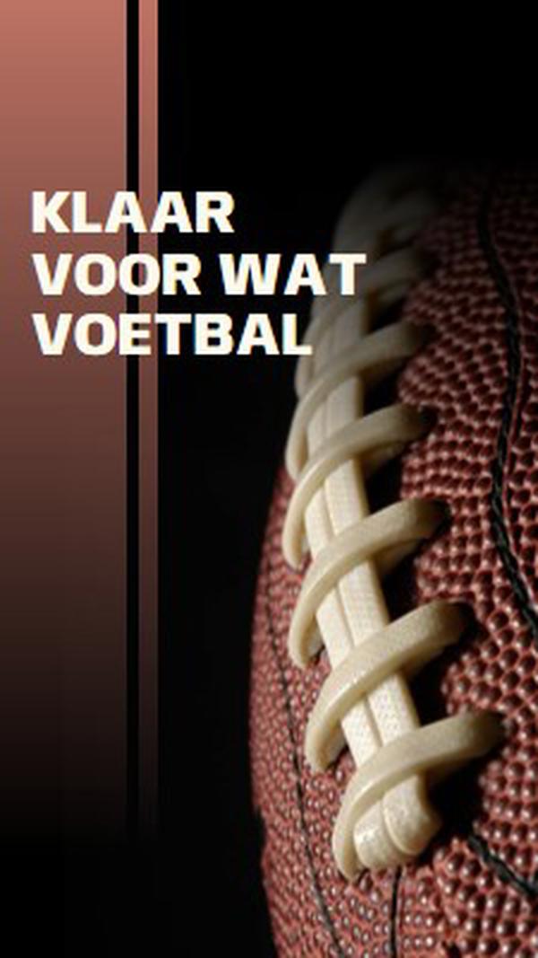 Klaar voor wat voetbal brown modern-simple